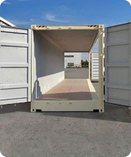 white window open shipping container in Houston Container Texas