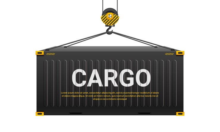 A cargo container labeled "cargo" symbolizing the vital role of containerization in the shipping industry.